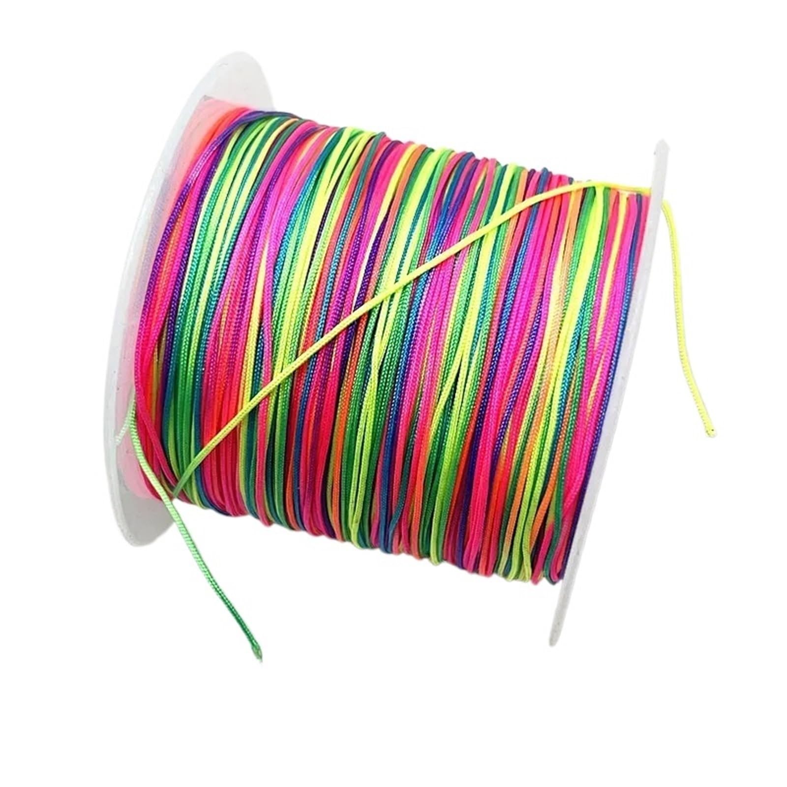 Nylon Cord Thread 10PCS 0.8mm*42M Nylon Cord Thread Chinese Knot Macrame Cord Bracelet Braided String DIY Tassels Beading String for Making Bracelet, Necklace, Chinese Knot(04)