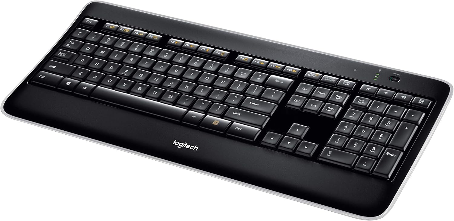 Logitech Wireless Illuminated Keyboard K800, Computer Keyboard Wireless, Desktop Keyboard (Renewed)