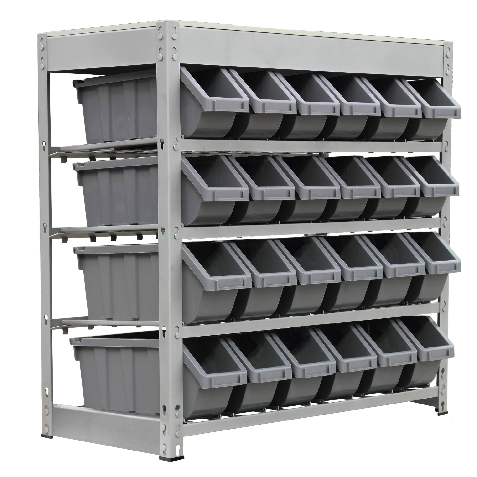 Amazon.com: Rack Bin Boltless Steel Storage System Organizer W/ 24