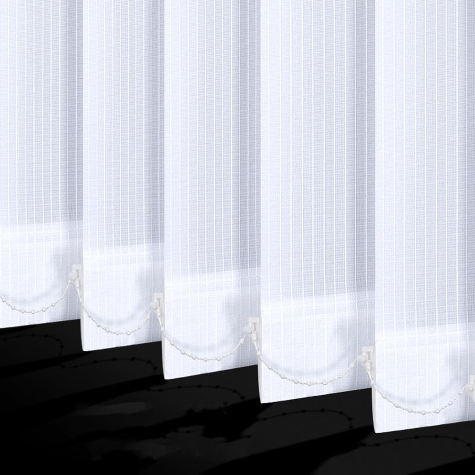 Tenda a Strisce Verticali con Bande in Tessuto 89 MM,Veneziane da Interno,Tende Lamelle Verticali Oscuranti,Isolate Termicamente,per Porte Scorrevoli,Personalizzabili (165cm x 95cm)