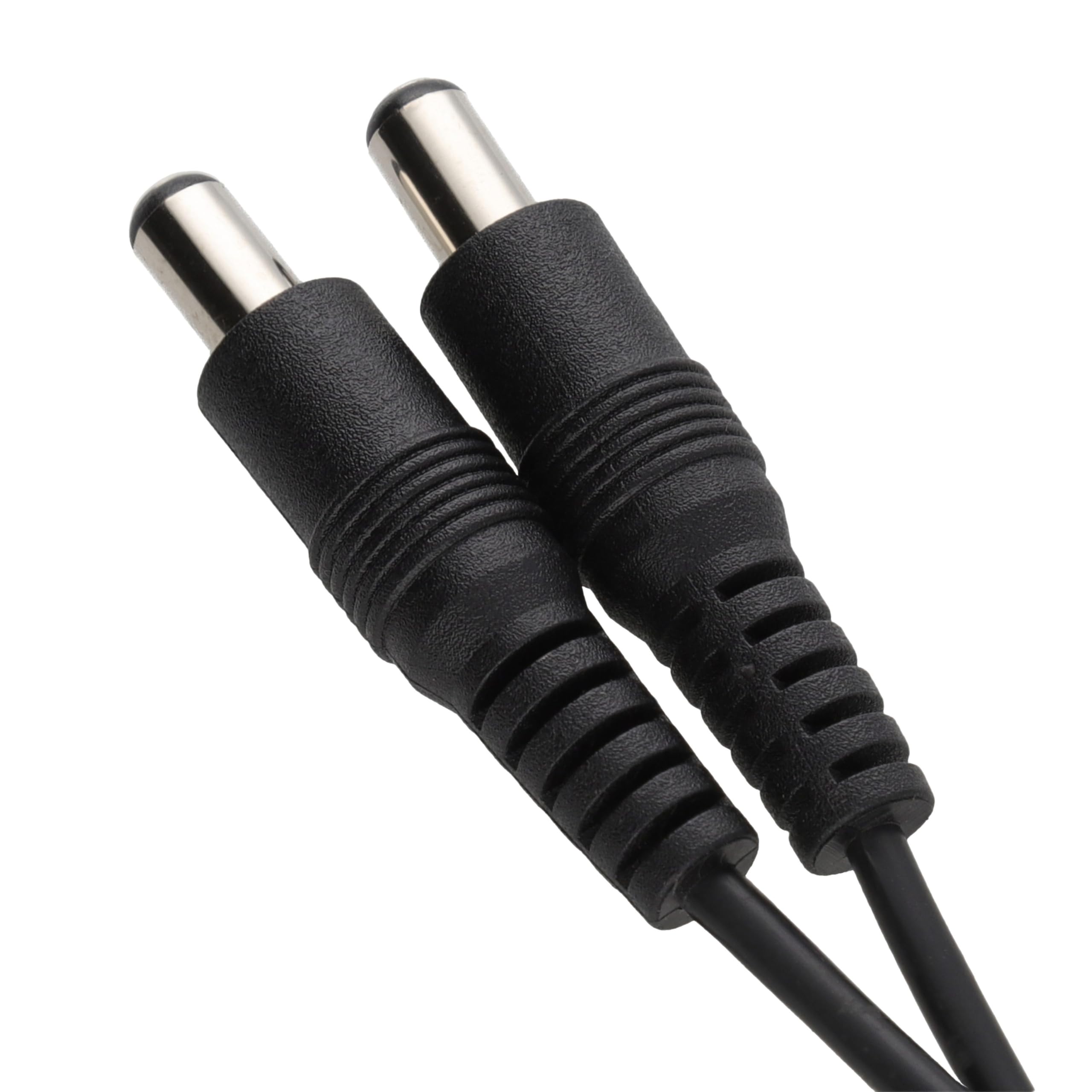 kenable Kabel Zasilający DC 2,1mm x 5,5mm Wtyk Męski na Męski 2 m [2 metry/2m] Czarny do Urządzeń Niskiego Napięcia LED Solarne