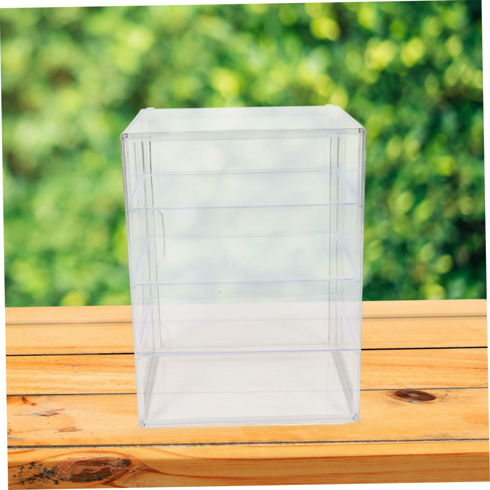 Vitrina Expositora De Pan Grande 36x27x22 Cm Con 4 Capas Ajustables Acrílica, Puerta Magnética Para Guardar y Exhibir Panadería Encimera De Cocina