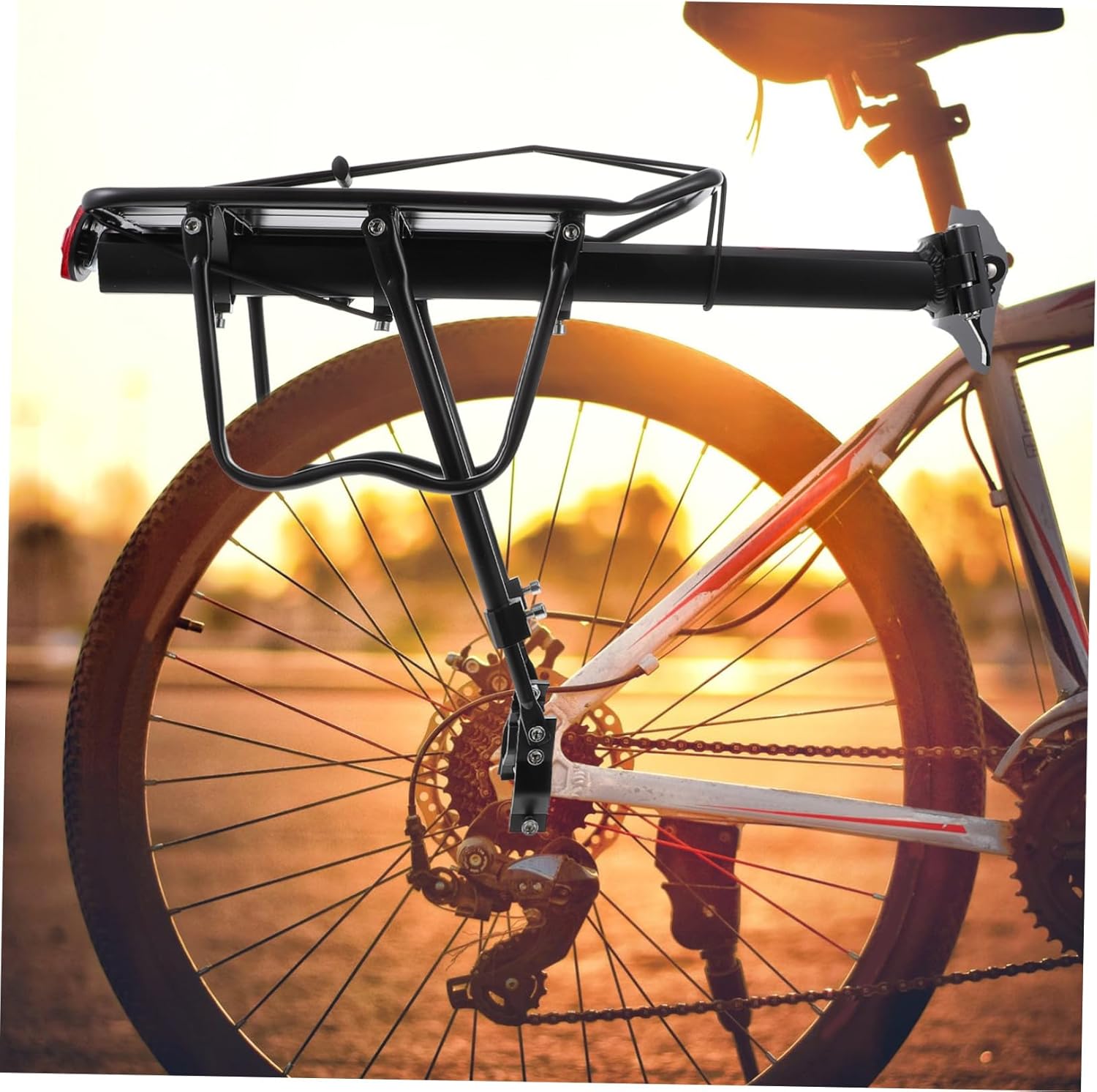 Balacoo Aluminum Alloy Bike Rear Rack Rear Bike Rack Cargo Simple Installation Reliable Performance