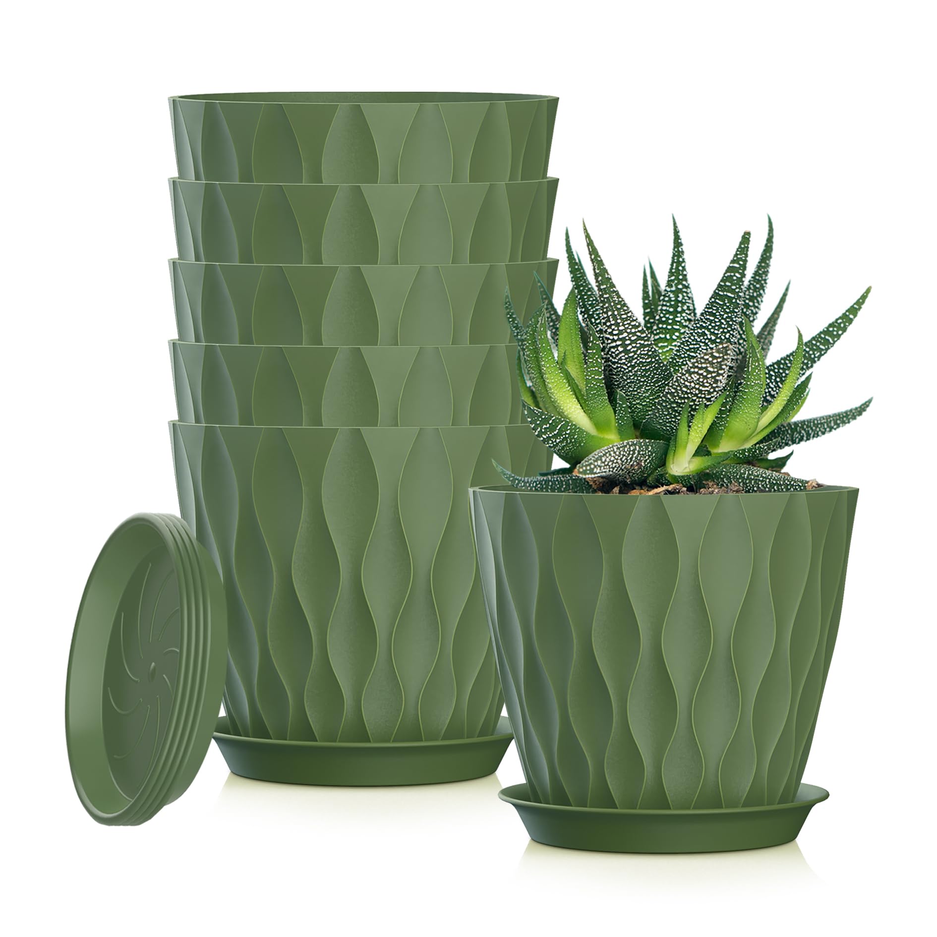 Colorful 4 Inch Plant Pots - 6 Pack -30 Colorful 4 Inch Plant Pots - 6 Pack -30