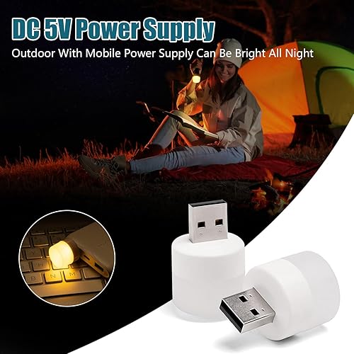 Miniatura 2 de Nurluce Luz nocturna USB 9cs blanco cálido mini bombilla LED USB luz de ahorro de energía bombilla LED compacta iluminación portátil mini luz USB