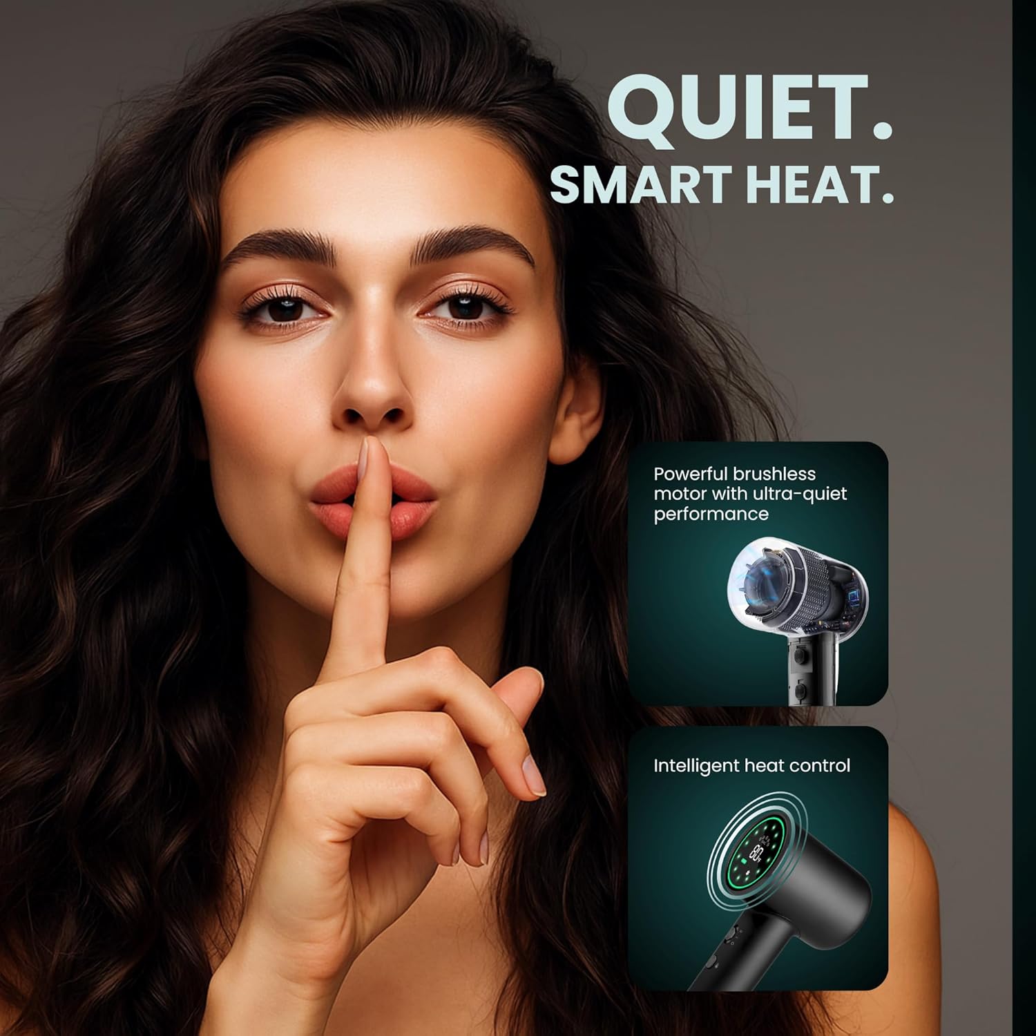 Ionic Hair Dryer - 110000 RPM High Speed Hair Dryer for Men & Women - 200 Million Negative Ions and Noise Reduction - Professional Hairdryer for Frizz Free, Shiny & Soft Hair - Image 5