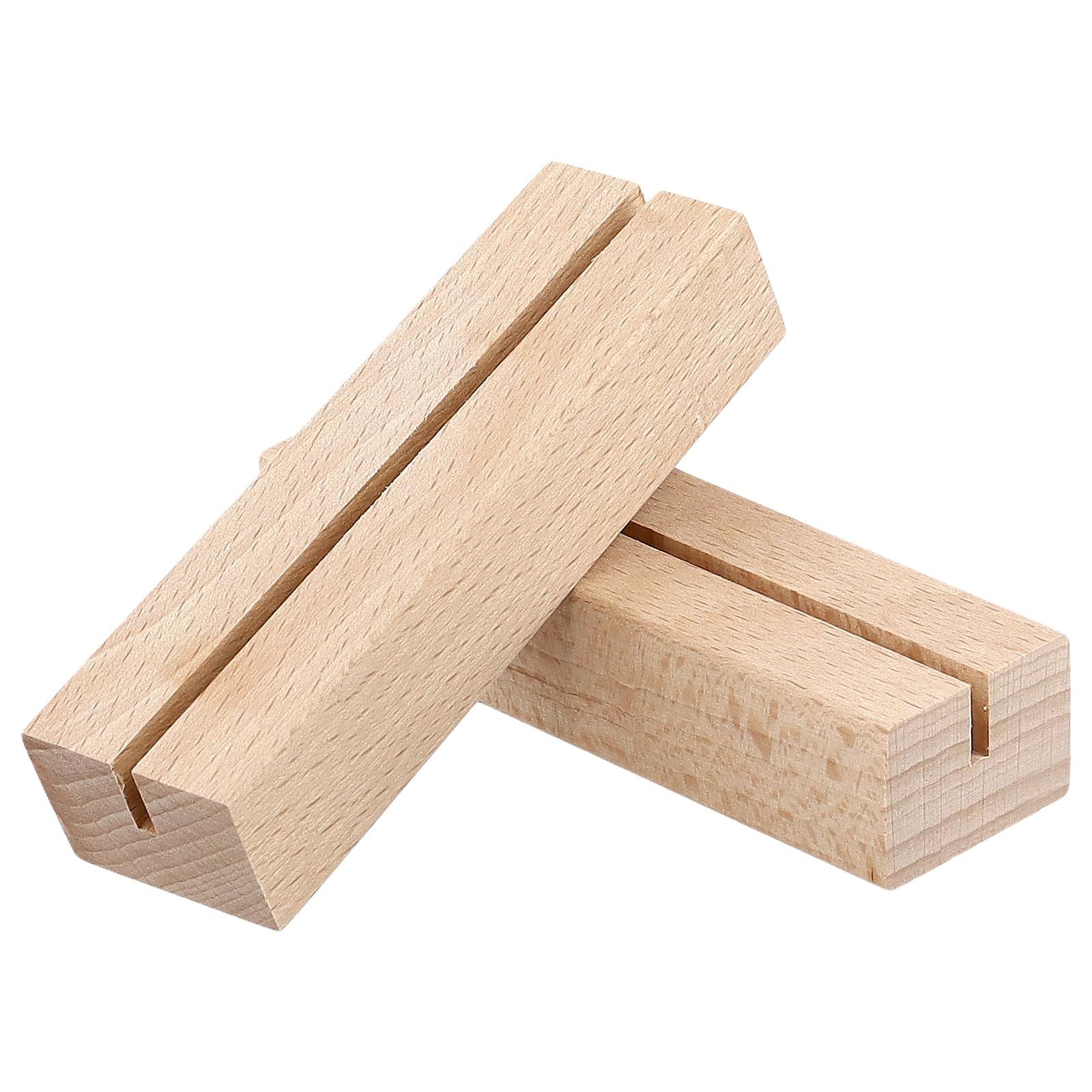 MUKLEI 30 soportes de madera para tarjetas de menú de madera, para bodas, fiestas, eventos, decoración, 3.94 x 1.18 x 0.79 pulgadas