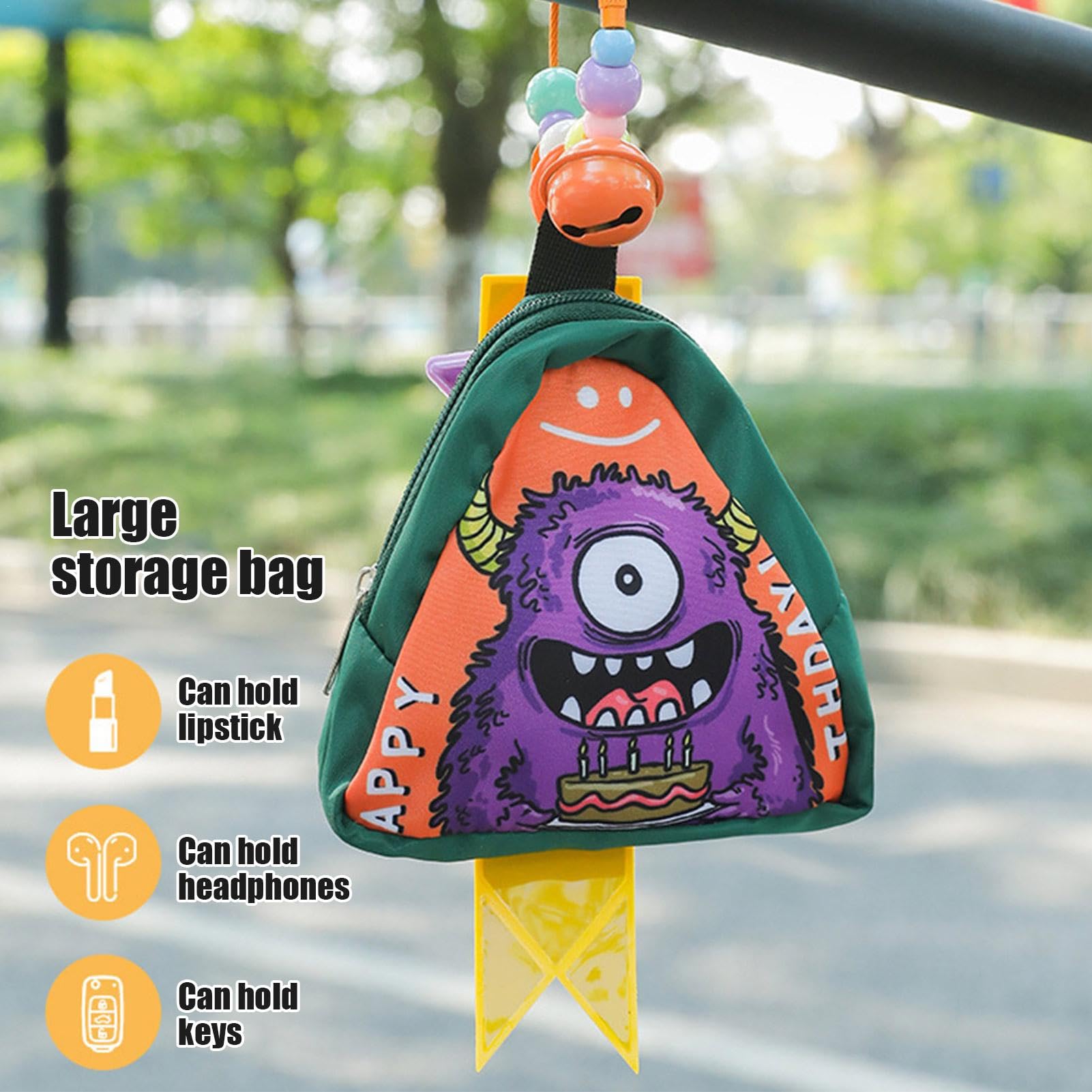 Borsa da bicicletta piccola per bicicletta, borsa per riporre chiavi, auricolari, carte