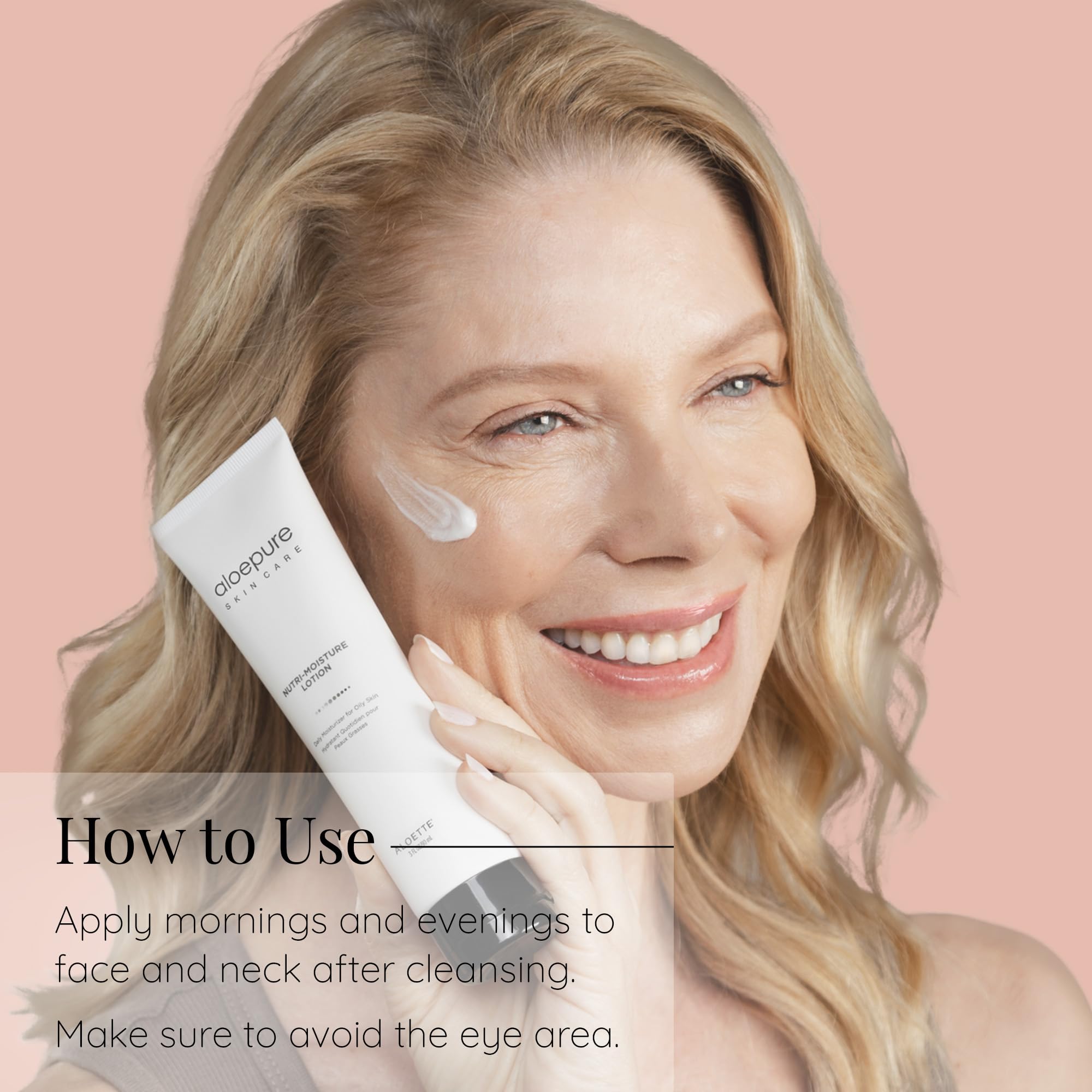 Aloette Facial Moisturizer for Oily & Irritable Skin, Nutri Moisture Lotion - Lightweight Daily Moisturizer for Uneven Skin Tone, Breakouts & Acne - Moisturizing, Hydrating & Soothing Face Cream