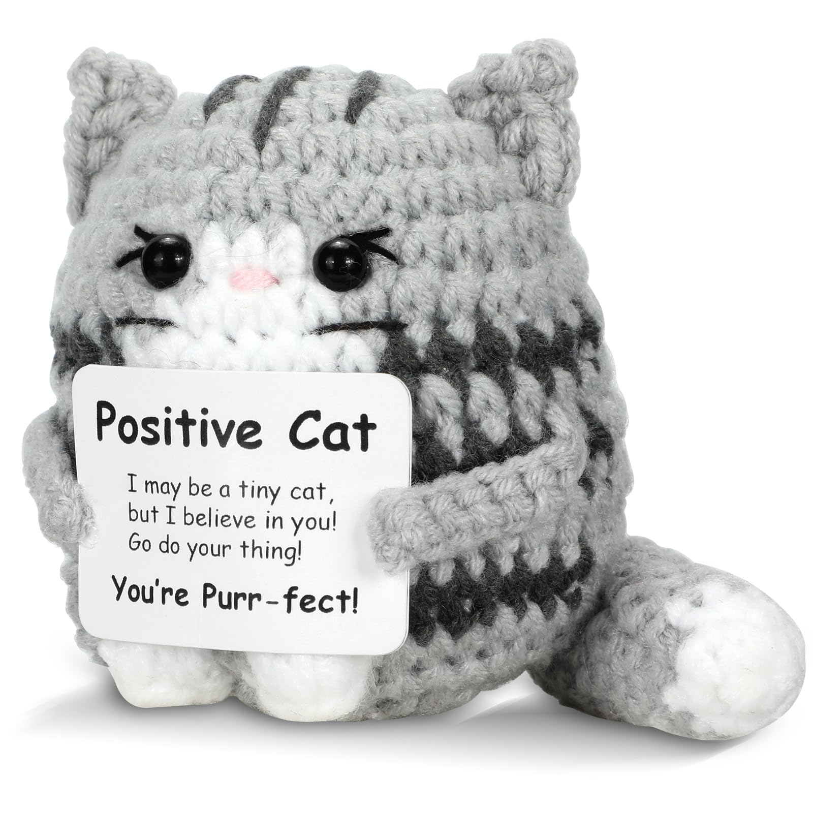 Gatto Mini Amigurumi Fatti a Mano Regalo Supporto Emotivo Portafortuna Uncinetto