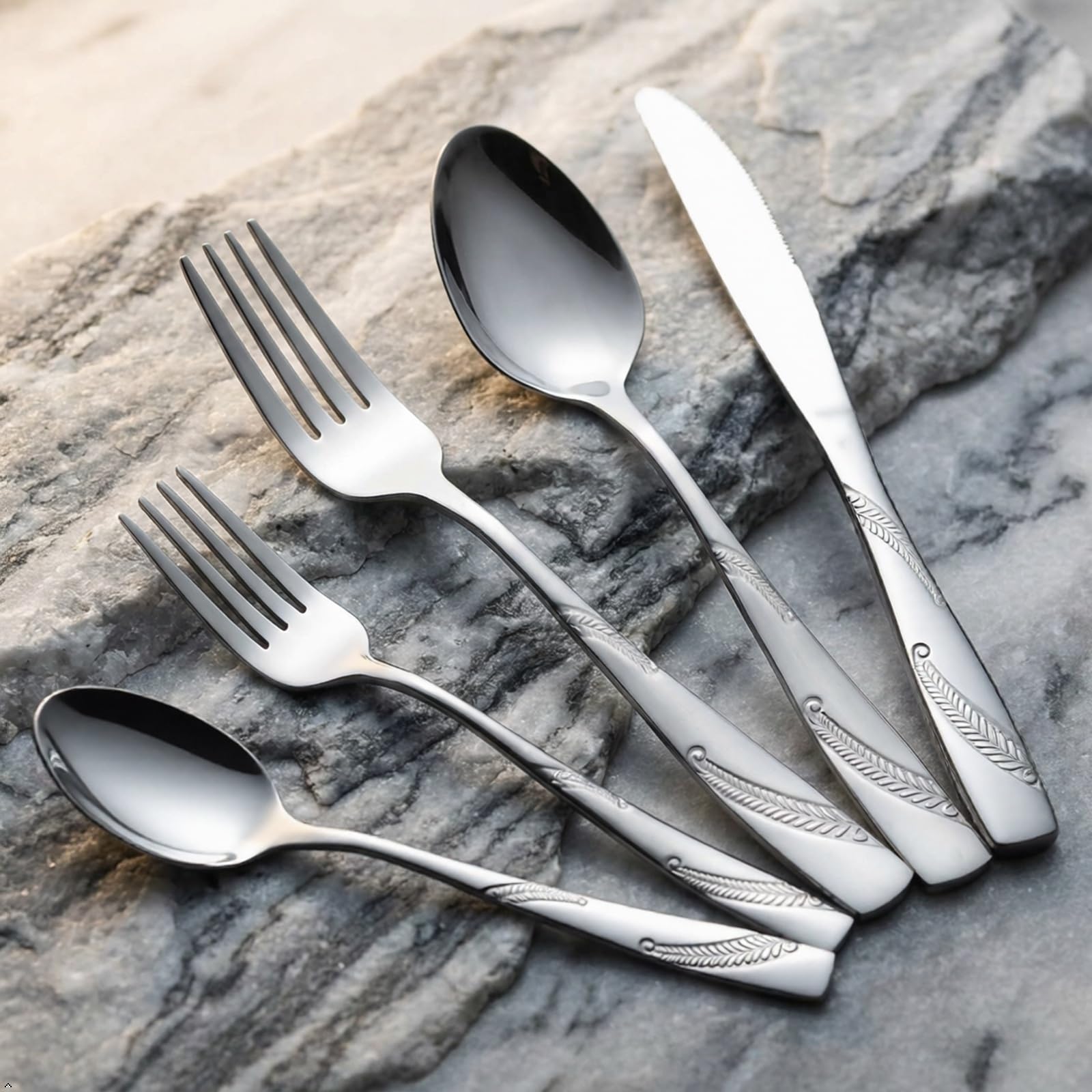 80-piece Stainless Steel Flatware Set, Service for 16 — Amazon image 8