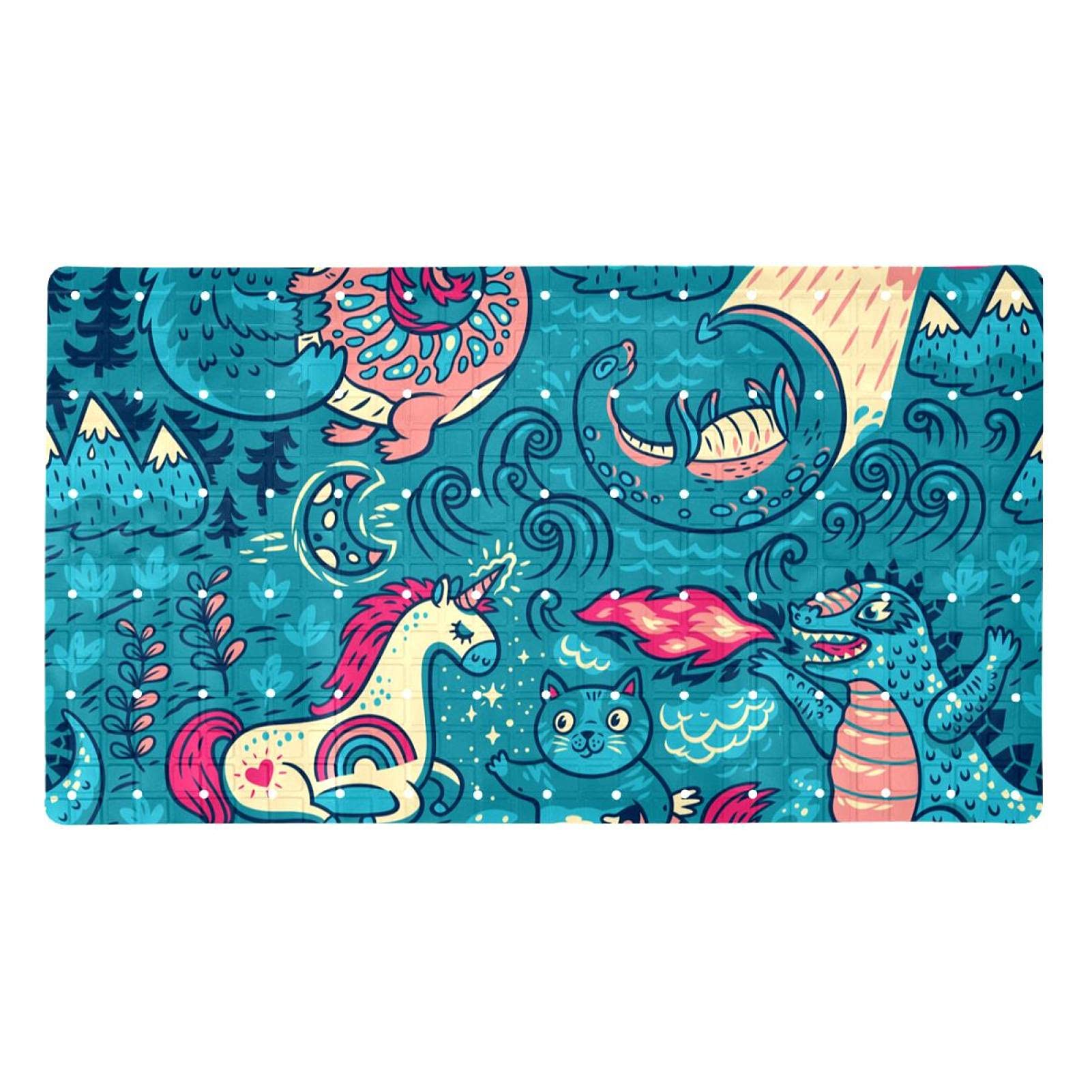 Tapis de salle de bain dinosaure antidérapant enfants personnes âgées ventouses