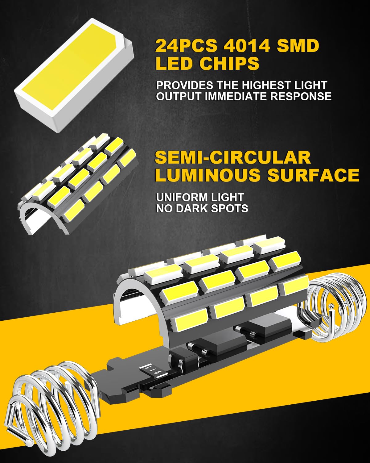 Lot De 4 Ampoules LED C5W 36mm Blanc Xénon 12V Canbus - Pour Habitacle, Coffre, Plaque - Foto 11