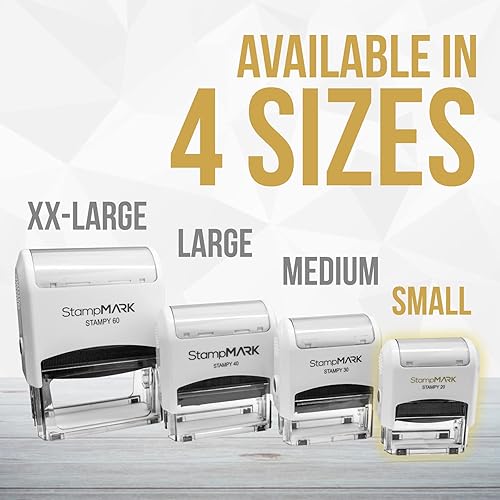 Miniatura 6 de Sello autoentintado personalizado para oficina, 1 línea, pequeño, elige entre 15 colores de tinta