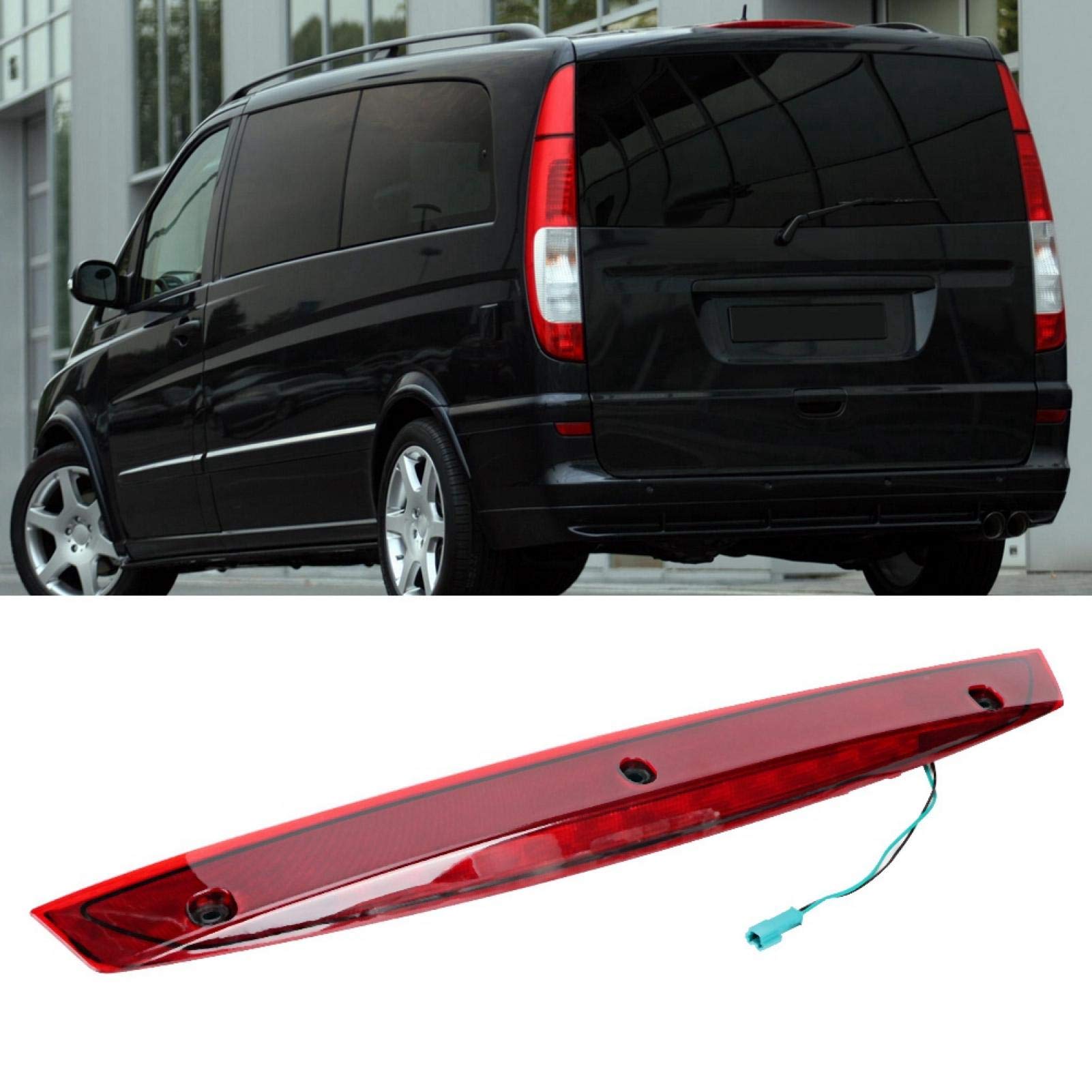 Terisass viano w639 viano 2005 luce supplementare retro + 3a terza luce di stop Luce di stop a montaggio alto Lampada per auto ad alta luce di stop per auto Adatto per W639 Vito Viano