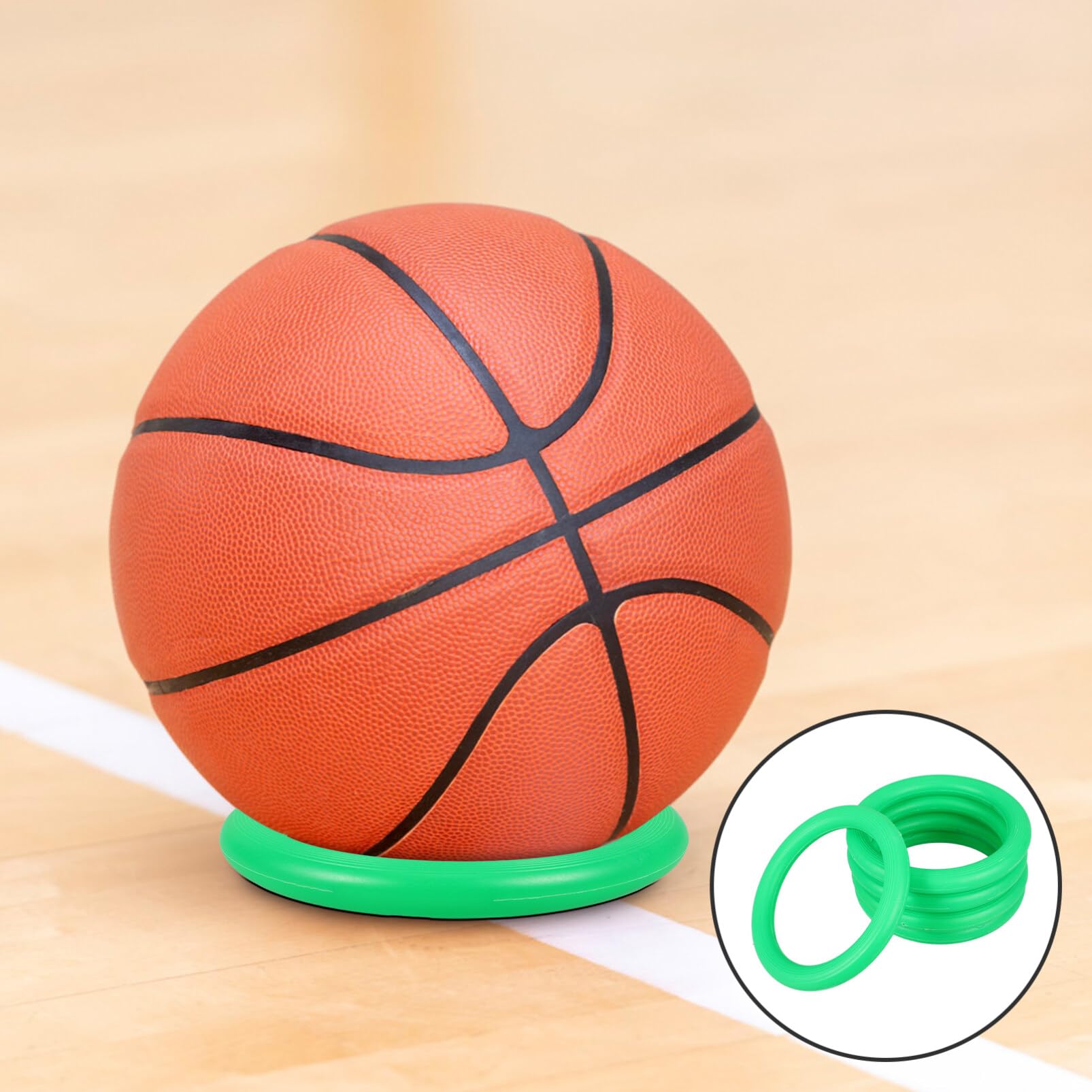 Base De Balle De Yoga 5 Pièces Anneau Fixe Rond en Plastique Antidérapant Stable Ballon De Fitness Ballon De