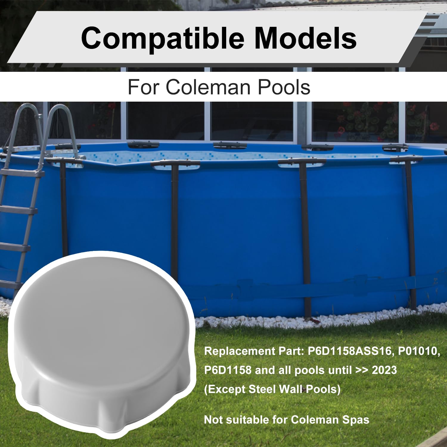 Bouchon Vidange Piscine Remplacement Compatible avec Coleman Piscines P01006