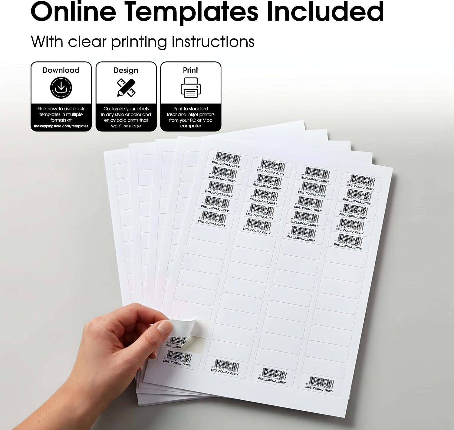 1 3/4" X 2/3" Matte White Return Address Labels (30 Sheets, 1800 Stickers) image 3