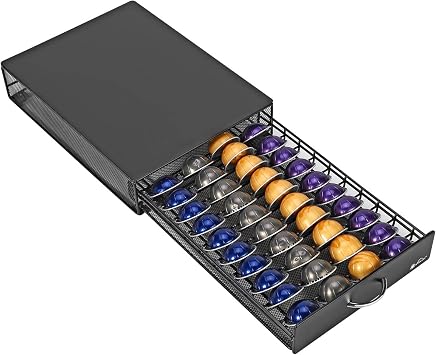 Vinsani Coffee Pods Holder for Nespresso Vertuo, Holds 60 Capsules