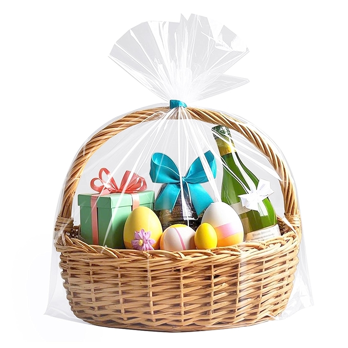 复活节大号透明袋，适用于礼品篮