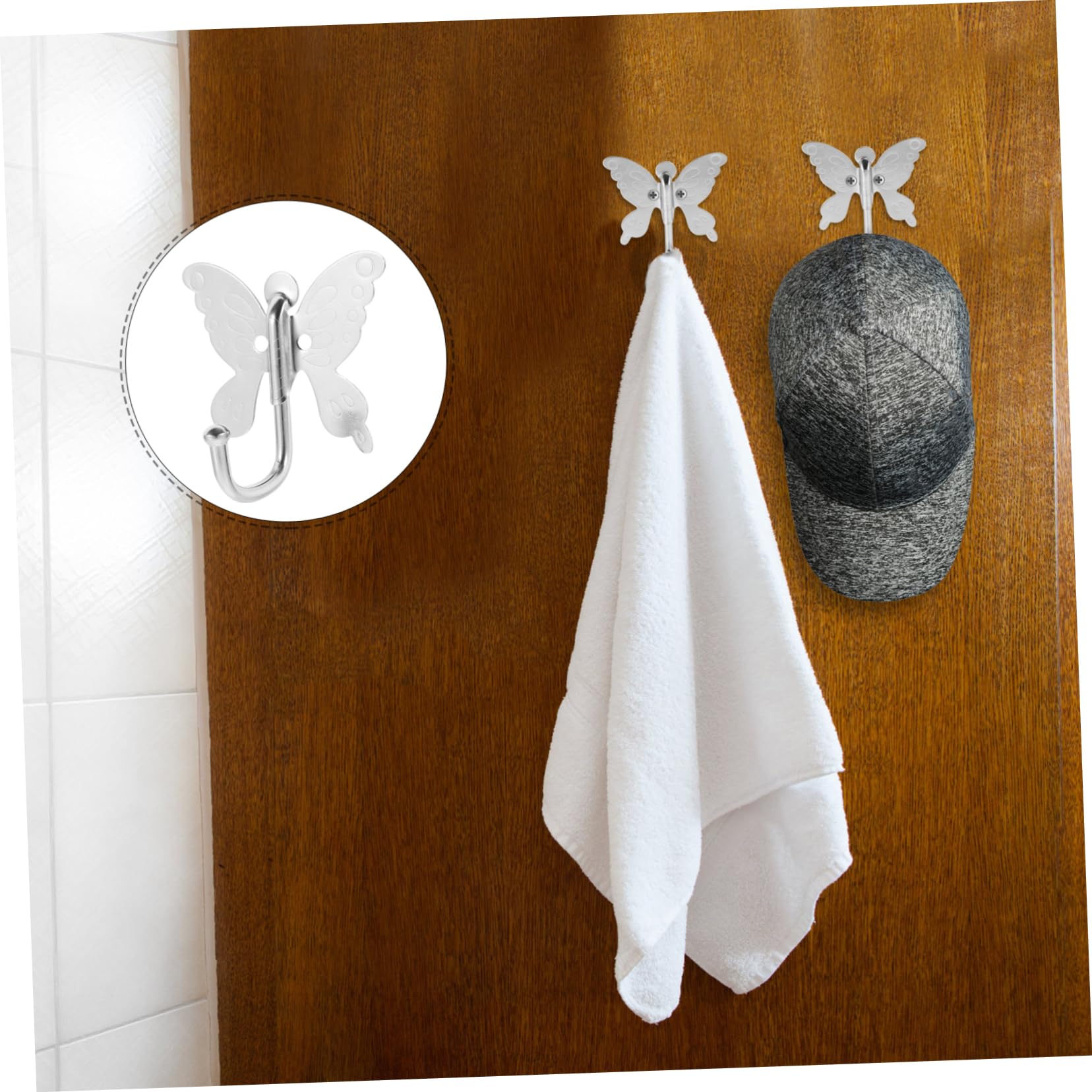 Didiseaon 4 Set Di Ganci A Farfalla in Acciaio Inox - Ganci Da Parete Facili Da Installare Per Bagno E Cucina