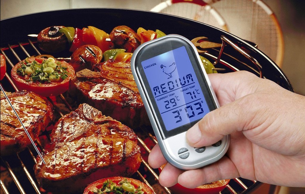 Thermomètre De Four Numérique à Sonde - Thermomètre à Viande Électronique Avec Minuterie Et Préréglages Pour Cuisson Parfaite