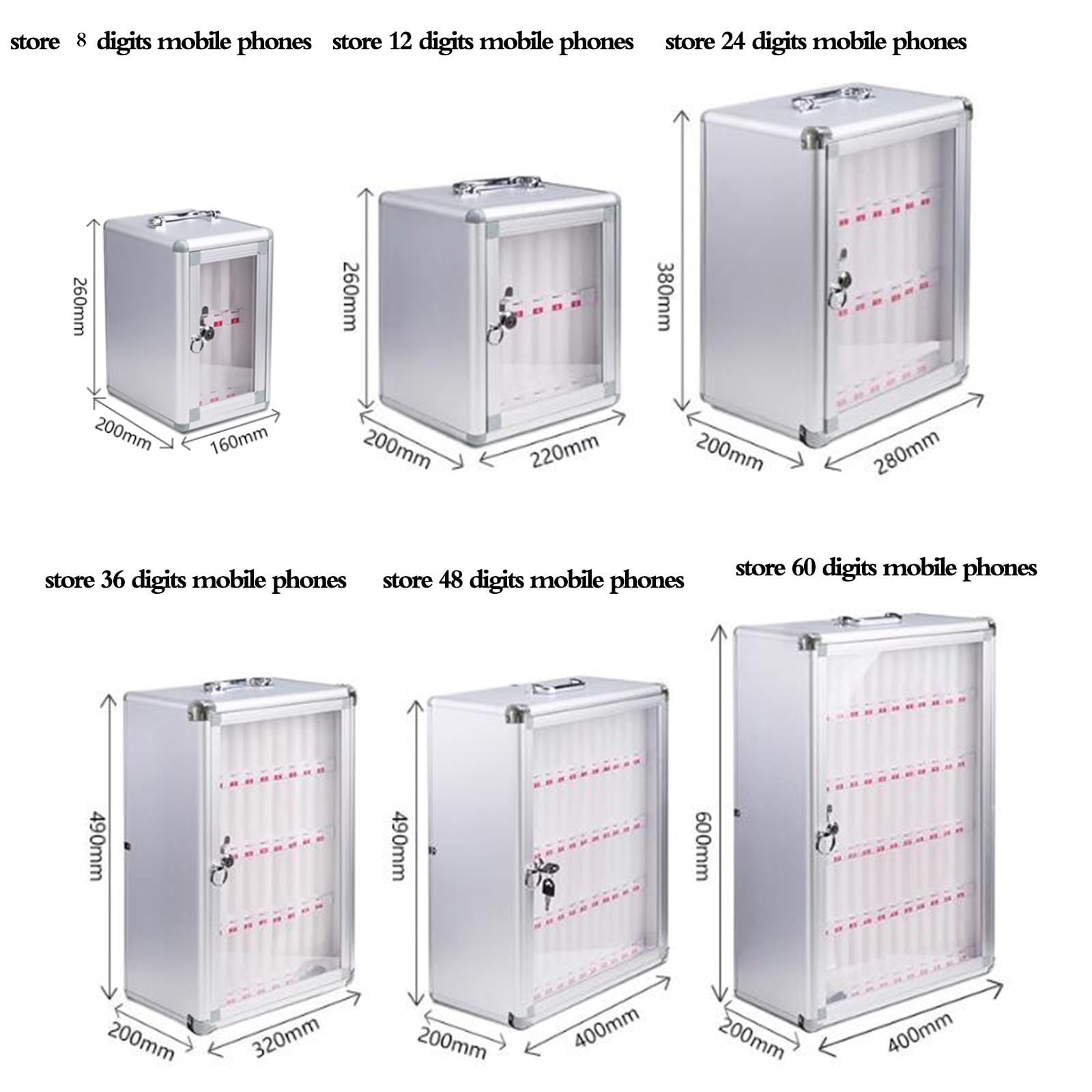 Armario para Guardar teléfonos móviles con Capacidad para 1260 teléfonos. Caja Fuerte Mural con Cerradura para escuelas Ems y hospitales. Solución portátil para la stión de Grs v