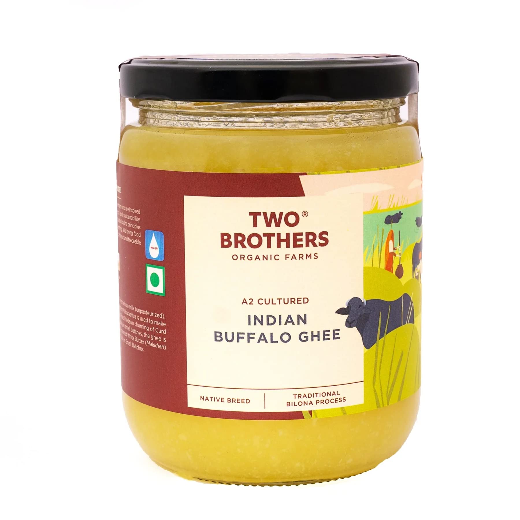 TWO BROTHERS ORGANIC FARMS - Organic Buffalo Ghee (500Ml)|Aromatic Flavor|Traditional Hand-Churned Bufflao Ghee|Farm-Fresh Quality, Natural & Pure|Ayurvedic Goodness (B0BNV7NWGM) Amazon Price History, Amazon Price Tracker