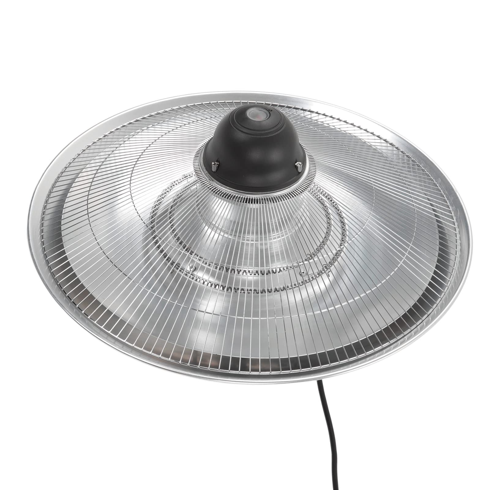 Riscaldatore Esterno Sospeso, Stufa da Terrazza e Termoventilatore con Telecomando, Luce LED, 2 Livelli di Calore e Protezione IP44 per Patio e Verande Esterne Coperte