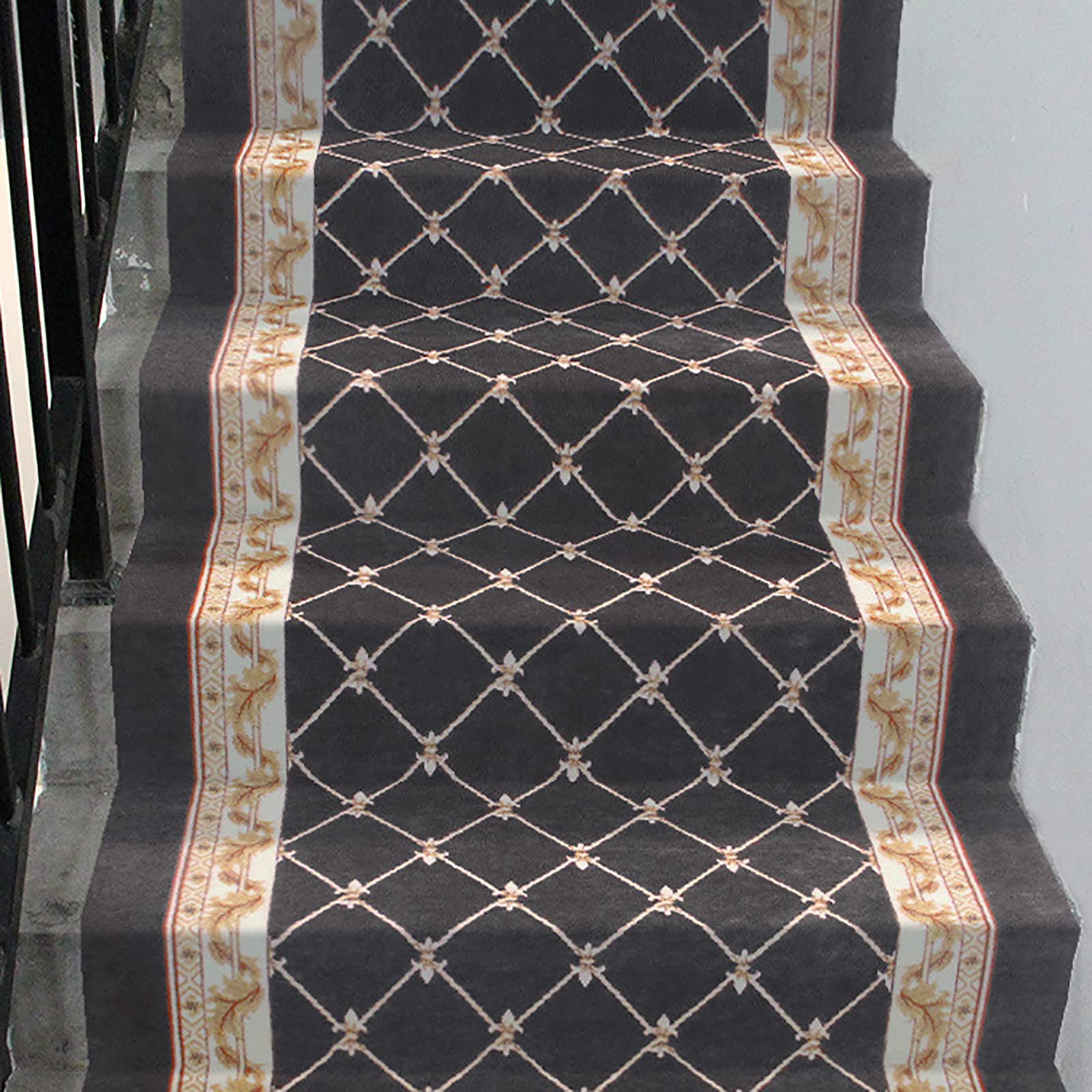 YTBHSHXZ stair treads， Washable Stair Treads,Polypropylene Mats,0.8m,for Indoors & Outdoors(Dark Gray)