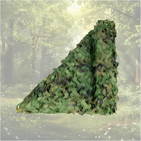 Red De Camuflaje para Caza Y Observación De Fauna, Malla Táctica 210D con Cuerdas para Escondite De Tiro Y Fotografía De Vida Silvestre(1x3.0m/3.2x9.8ft)