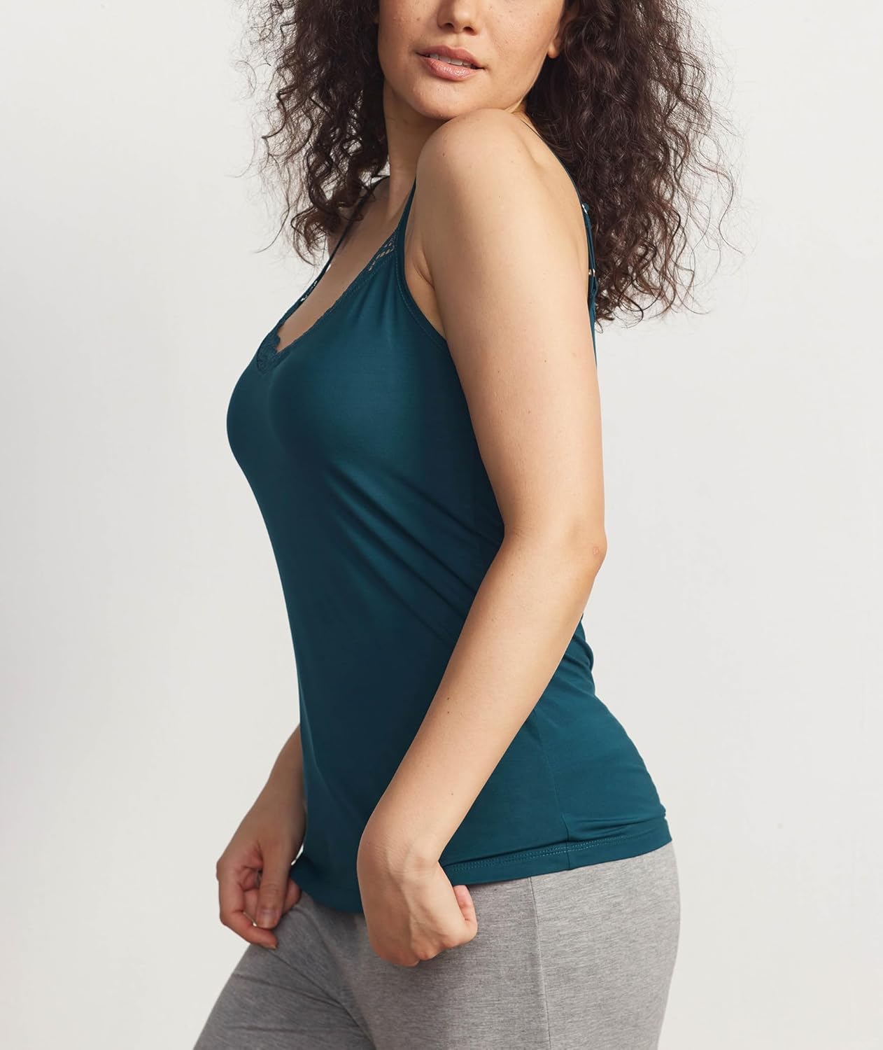 GYS Women's Camisole Bamboo Viscose Breathable Summer Cool Lightweight Spaghetti Strap Pajama Top - Image 2