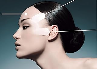 رقع شد البشرة للوجه والرقبة ومنطقة العين من جيني، 40 رقعة و3 شرائط سلكية، تشد الجلد المترهل وتقلل من التجاعيد