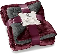 Vista 8 de Genteele Manta de Tiro Sherpa Súper Suave Reversible Ultra Lujosa de Felpa, 40 x 50 pulgadas, Negro/Gris