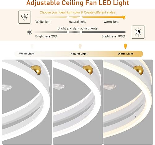 Miniatura 2 de Ventilador de techo con luz FSD03-Blanco