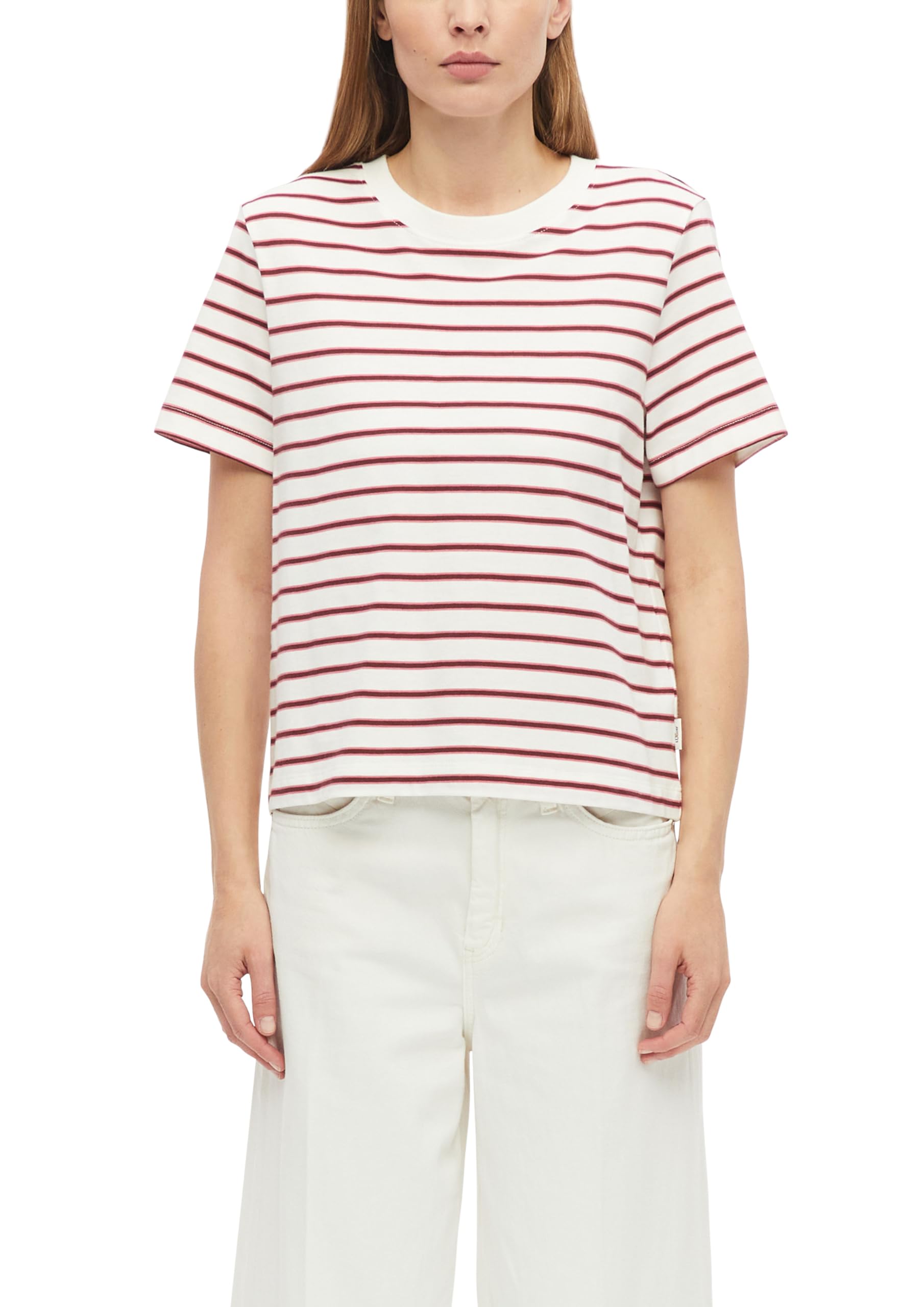 s.Oliver Women's 2179329 Striped T-Shirt (Pack of 1), White, 20