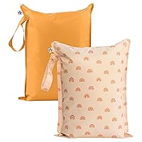 Vista 11 de Tiny Twinkle Bolsas a prueba de desorden para artículos húmedos 2 paquetes de bolsas impermeables reutilizables para trajes de baño Ropa de bebé