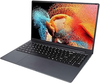 N5095 4 Cores 15,6 polegadas IPS HD Laptop, 4 threads 1920x1080 Laptop com 12 GB de memória LPDDR4, 4 MB de cache, touchpad e teclado LED retroiluminado, 2,0 GHz para Win 11 12+128G Plugue UE
