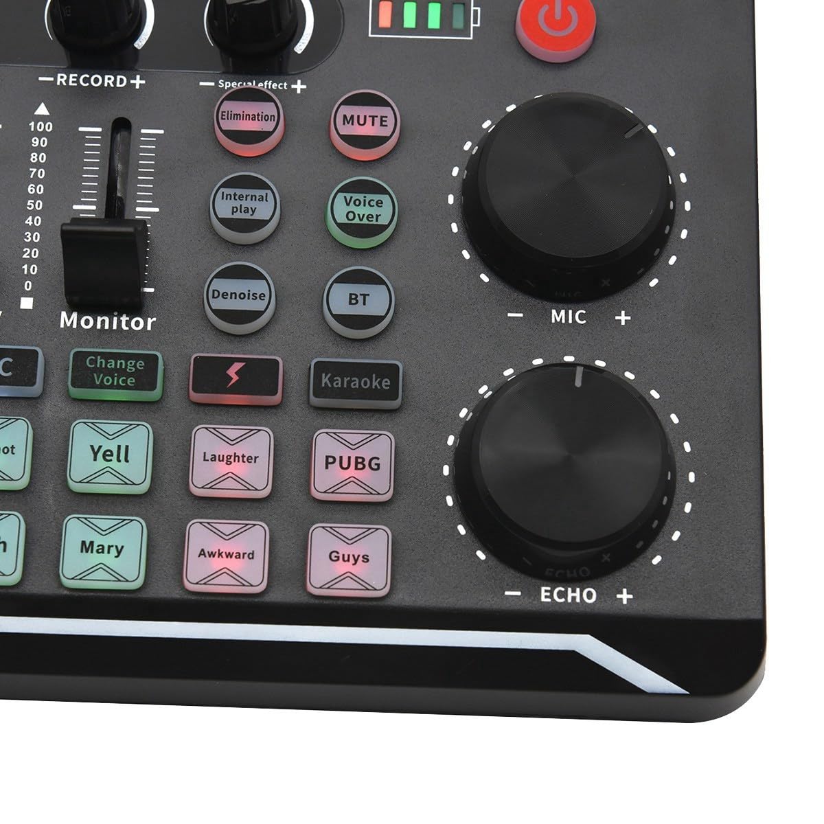 SHABD Carte Son Microphone Table de Mixage Audio Carte Son Console de Mixage Audio Amplificateur Table de Mixage de Musique en Direct Amplificateur ÉQuipement DJ
