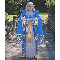 Vista 27 de Peluca rubia larga con trenzas de Probeauty, para cosplay, incluye casquillo de peluca, talla única