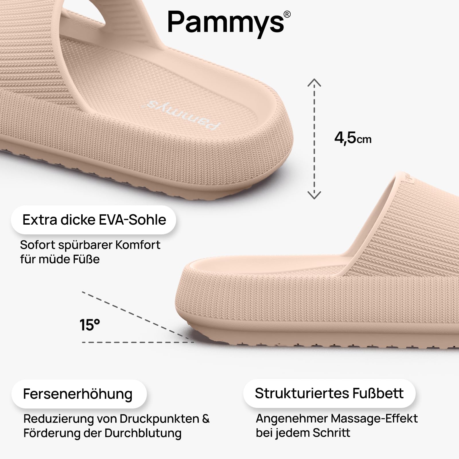 Originals Sandales d'été confortables pour femme 100 % EVA Végétalien et sans BPA – Sandales de bain antidérapantes pour la plage, la ville, le jardin et la piscine