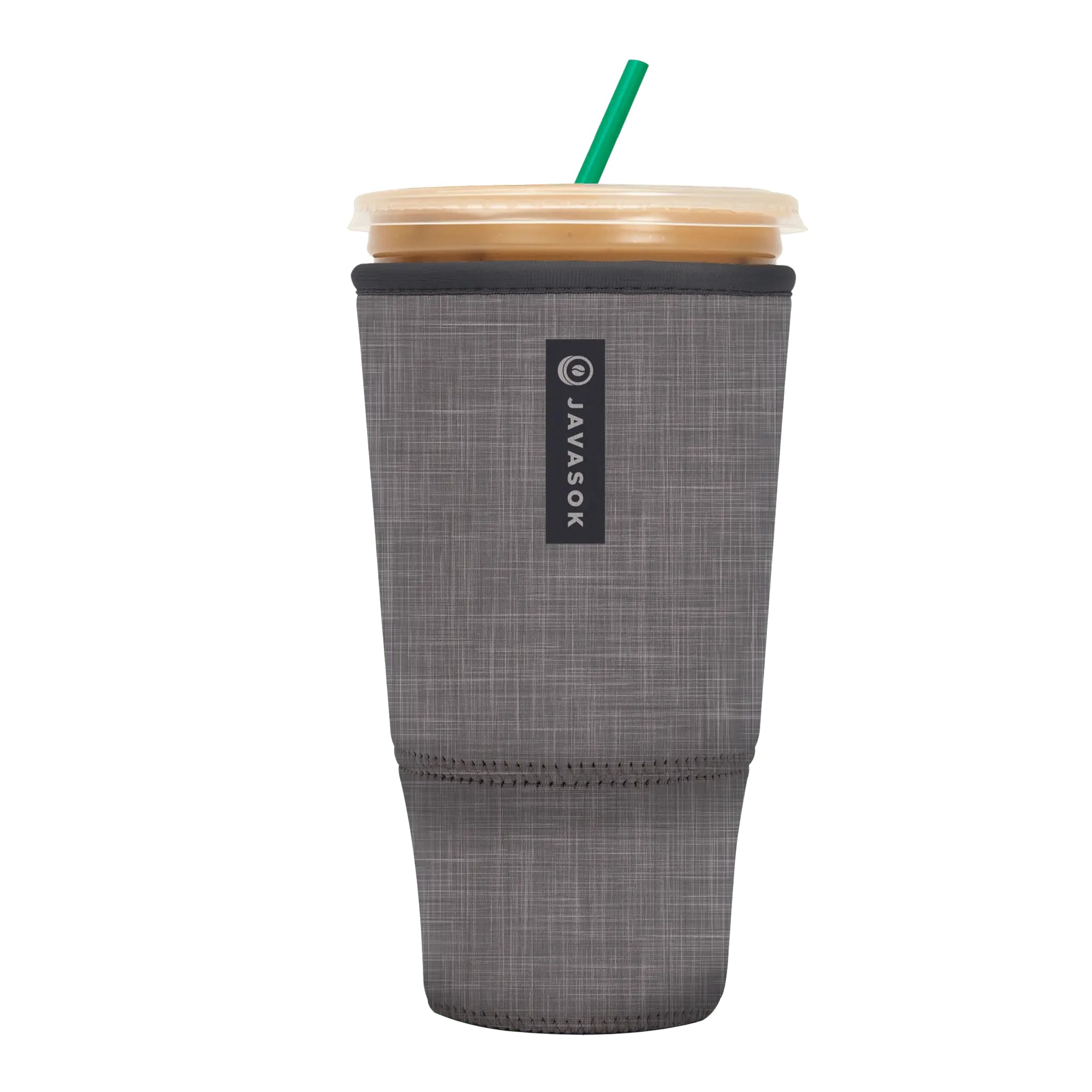 Sok It JavaSok Iced Coffee &amp; Cold Soda Insulated Neoprene Cup Sleeve (Anthracite, XXLarge: 44-48oz)