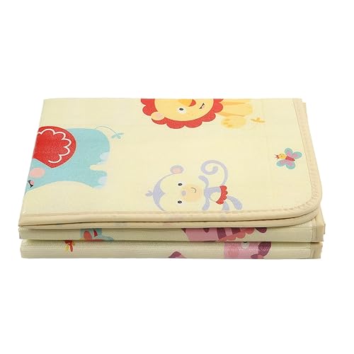 Garosa Alfombra de juego plegable para bebé, extra grande, portátil, impermeable, para interiores y exteriores, para gatear en casa