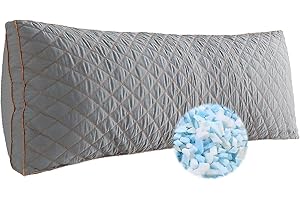 WhatsBedding Grey Memory Foam Body Pillow