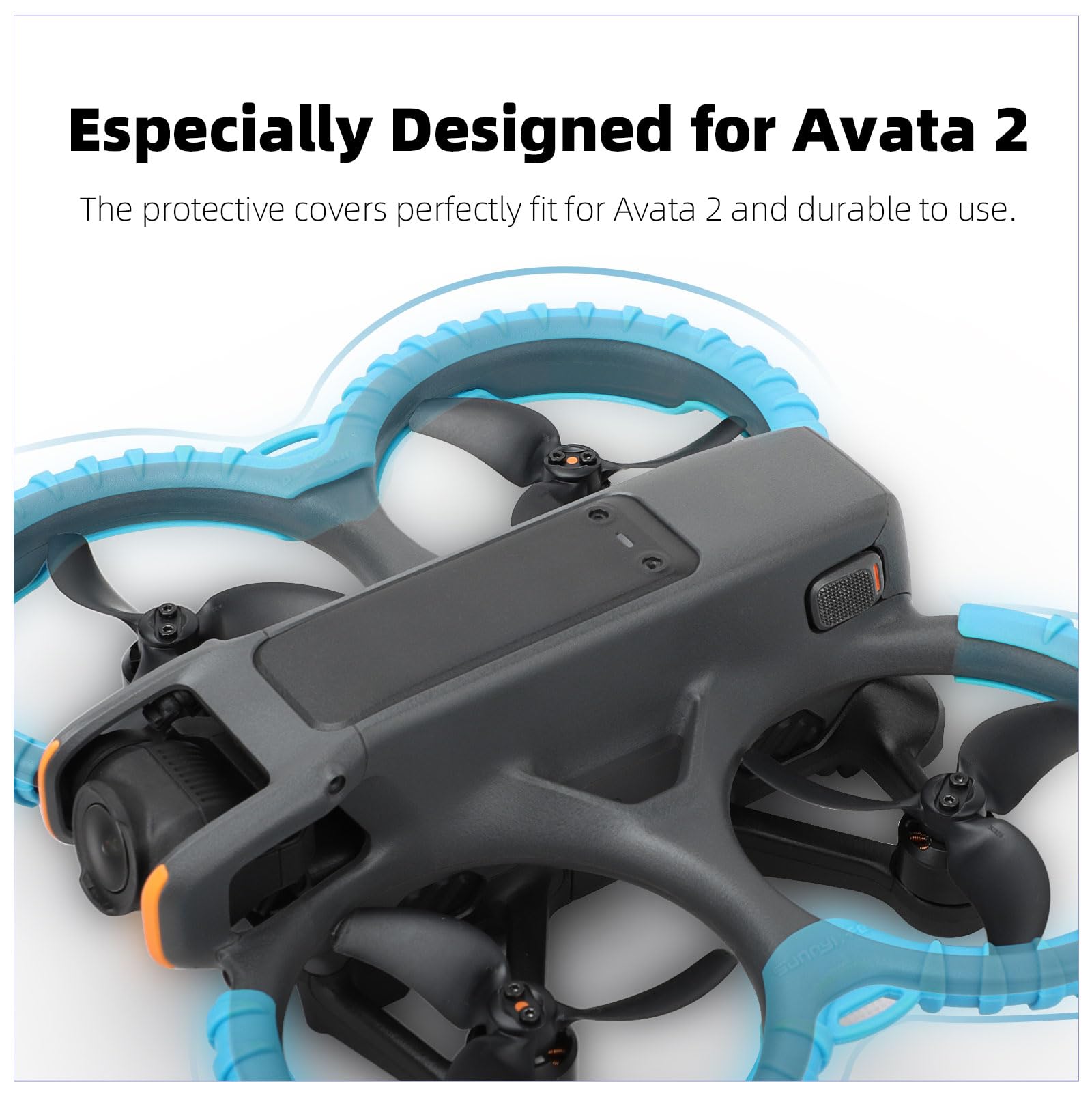 DJI Avata 2 TPU Propeller Guard Anelli di Protezione Paraurti Posteriore Nero Set