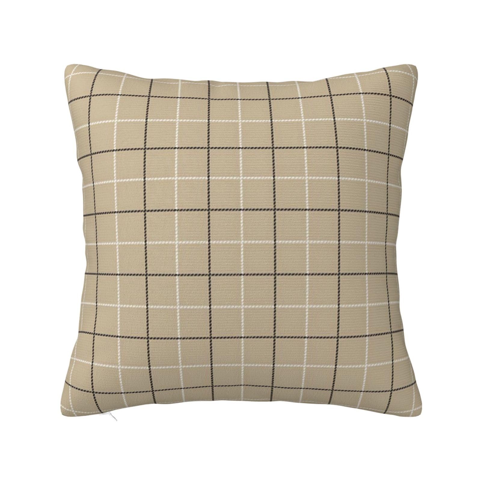 Tattersall Windowpane Check Plaid Pillowcase 22"x22"