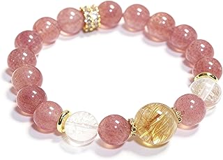 Natural Gemstone Bead Stretch Bracelet, Yoga Beaded Bracelet For Stress Relieve, Soothing Stretchable Elastic Bracelet for Women, Impeccable Gift for Birthday Valentine's Day
