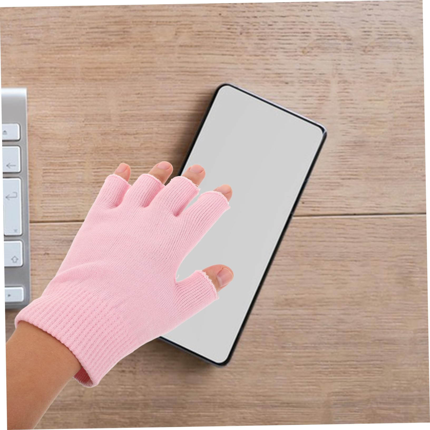 NULYLU Moisturizing Gloves Overnight Rejuvenating Hand Mask for Dry Skin Exfoliating Glove Set Touchscreen Compatible Spa Hand Treatment 1 Pair