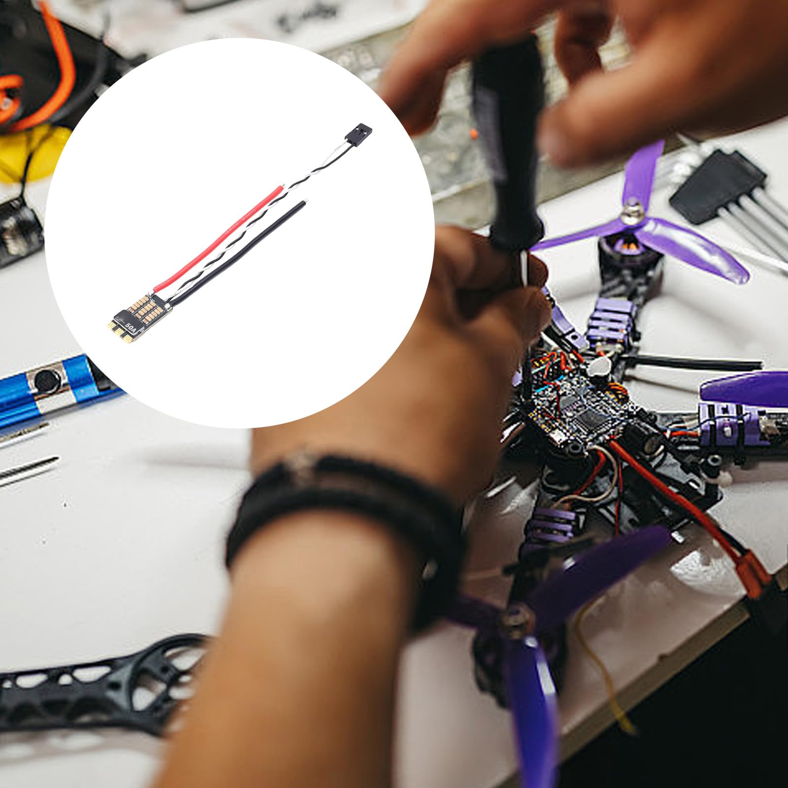 NUEAYMS ESC AM32 programmabile con Protezioni trascinamento inverso per Un Migliore Controllo manovra Quadricotteri FPV Controllo elettronico della velocità
