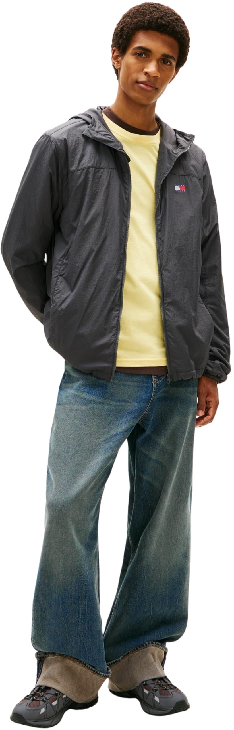 Tommy Jeans Tjm Fleece Chicago Jacket Ext Dm0dm22291 Giacca a vento Unisex - Adulto (Pacco da 1)